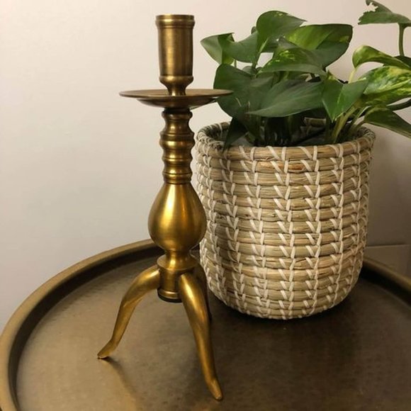 Mid Century Modern Brass Candlestick - MCM brass candlestick - Picture 7 of 7